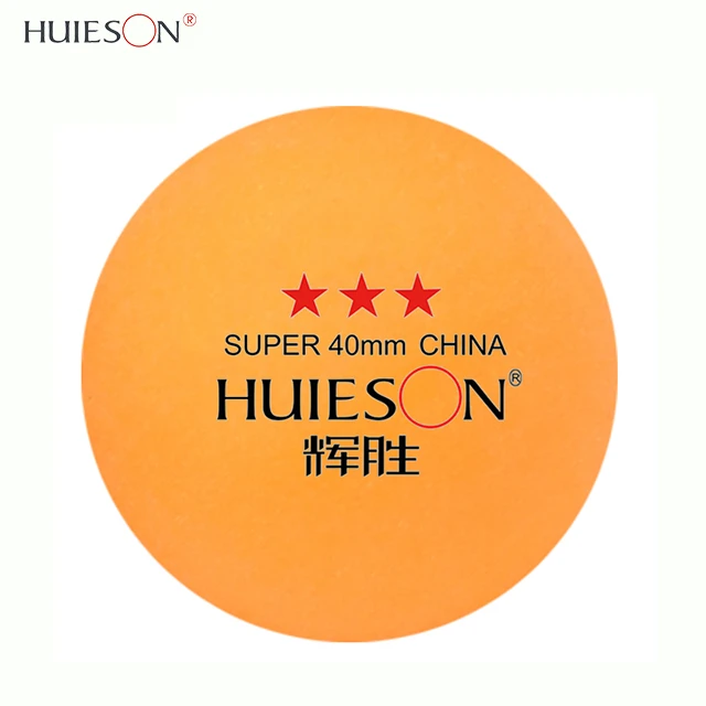 HUIESON 100pcs/bag OEM Custom Printing Logo 40mm High-Quality Celluloid 3 Star  Ping Pong Table Tennis Ball
