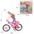 Import Huiye 2020 Girls play accessories small bicycle model mini bike toy with toy doll plastic baby doll play set from China