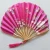 Import [I AM YOUR FANS] Custom Chinese Wedding Souvenir Manual Bamboo Fans Silk Flower Printing Hand Fan from China