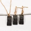 Indian Jewelry Sets Ceramic Necklace Earrings for Women Rose Gold Plated Jewellery Wedding Set