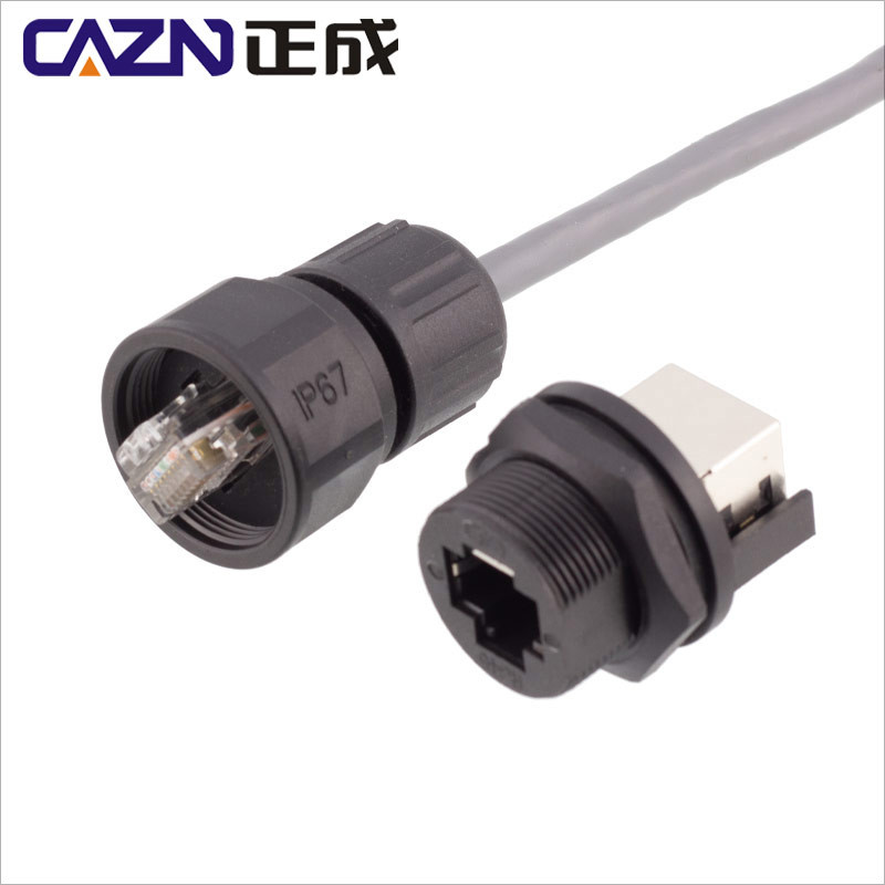 Buy Ip67 Ethernet Lan Network Extension Adapter Double Rj45 Front ...