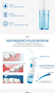 Ipx7 Airfloss Dentist Recommend Cordiess Travel Oral Irrigator Portable Water Flosser Toothpick