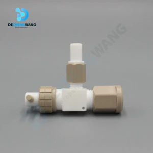 ISO certified factory machining Food grade approved PTFE joint valves PFA peek fitting