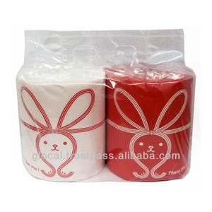 Japan Toilet Roll &quot;Thank You Rabbit&quot; Pair ( Red &amp; White ) Wholesale