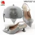 Import JB06 purple high heel elegant party shoes matching bag bride shoes and bag sets for wedding from China