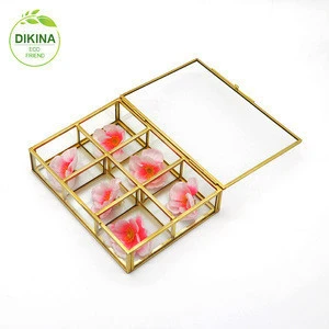 Jewelry Display Tray Case Organised with lockable lid Top Quality - Brass- Wed Christmas Decorations multipurpose storage box
