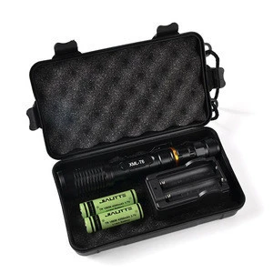 Jialitte F077 aluminum alloy set with 18650 battery and charger 1000Lm XML-T6 Zoomable LED tactical flashlight torch