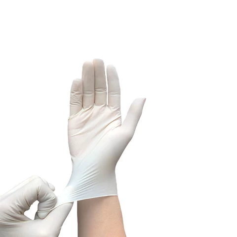 JIXIANG Medical Glove Factory En455 510K Non Sterile White 100 Pcs/Box Powder Free Disposable Latex Examination Gloves For Food
