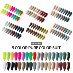 JTING new popular 9 color series solid color UV LED nail polish gel Soak off nail paint 15ml Essential for nail salo
