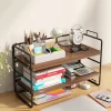 JX- Simple office desk storage rack Multi-layer Childrens Desktop ShelveS Shelf Space Saver Detachable Countertop Organizing