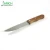 Import (JYKS-PK408) big hybrid blade half-serrated steak knife with 2 or 3 nails wooden handle from China