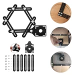 KEGRET Multi Angle Ruler Drill Woodworking Gauge Slide Ruler Measuring Tools Adjustable Ceramic Folding Ruler