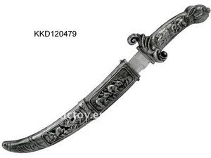 Kid silver color plastic toy sword KKD120479