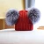 Import kids winter caps 7Colors Kids Pom Pom Winter Knittrd Beanie baby caps Photography Fur Hat with Double Fur Balls on Top from China