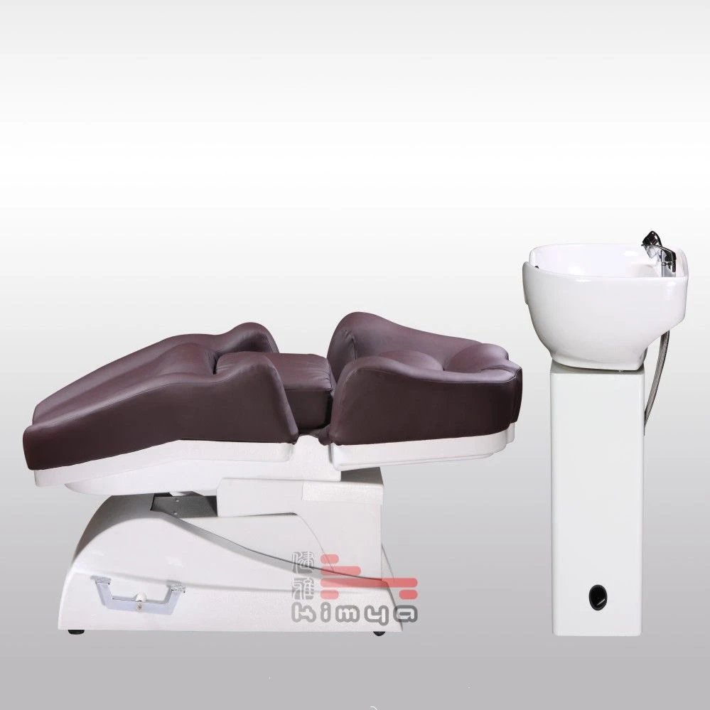Kimya Salon Shampoo Chair Hair Salon Backwash Chair With Ceramic Sinks One Body Shampoo Unit