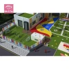 Kindergarten football field running track outdoor playground landscape play slide house design project