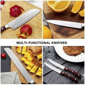 Kitchen Knife Set Stainless Steel With Kitchen Shears Knife Block Set German Knife Set