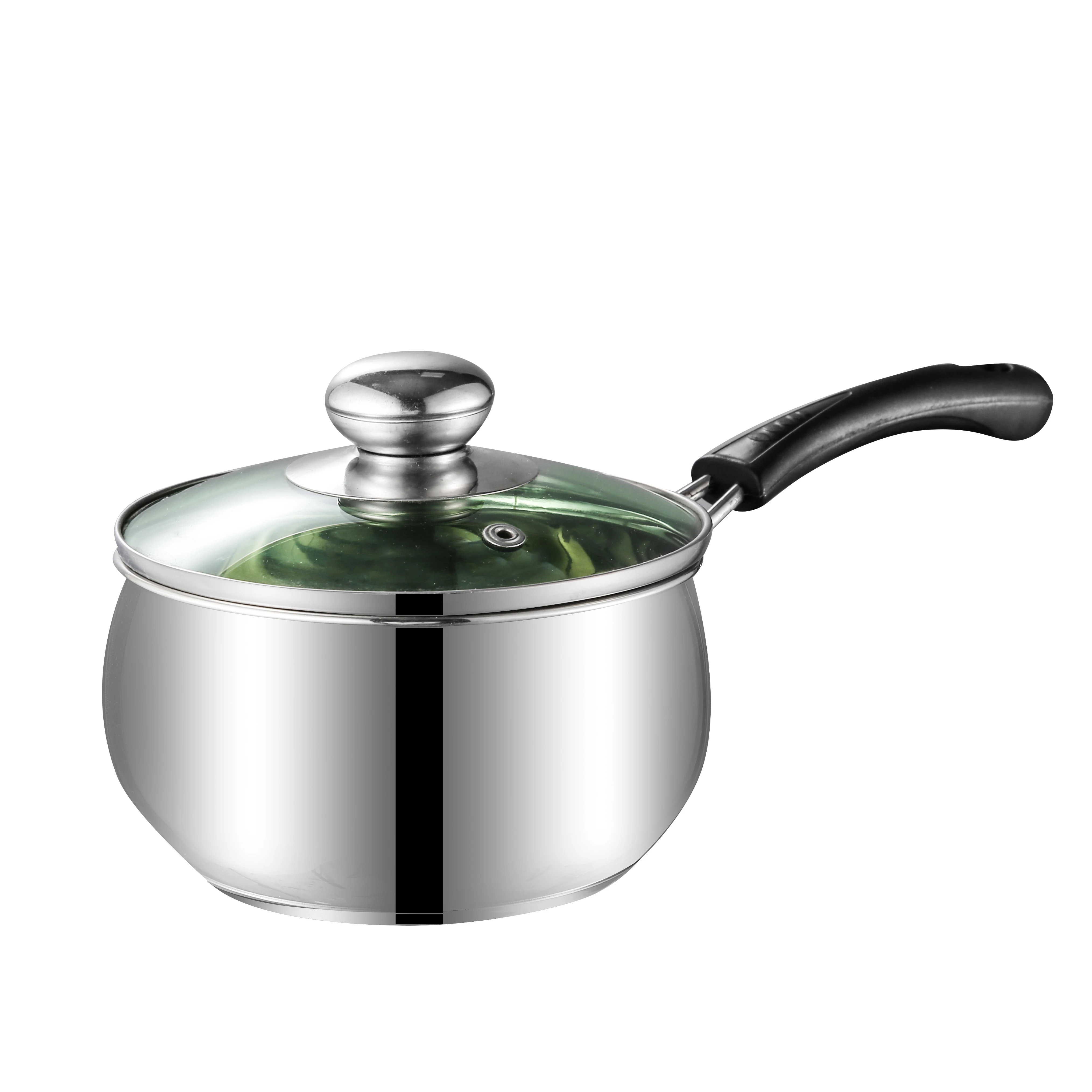 Kitchen Milk Saucepans Milk Boiling Pot Stainless Steel Sauce Pan With Lid
