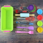 kitchen mini assorted bakeware cooking tools accessories kit food safe nonstick silicone kids baking set
