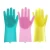 Import Kitchen silicone rubber magic dishwashing scrubber cleaning brush dish gloves from China
