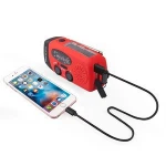 Kongbo Survival Solar Powered Emergency Hand Crank Bright Led Portable Radio
