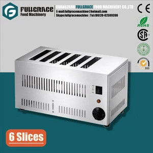 large capacity stainless steel 6 slice commercial electric manual bread sandwich toaster