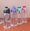 Large-capacity trend plastic water cup bottles, portable sports handle plastic water bottle