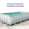 Large square plastic swimming pool with adult large inflatable swimming pools