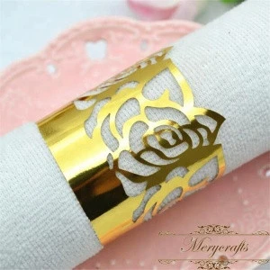Laser cut customized rose napkin ring