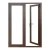 Import Latest design aluminum frame  doors and windows clear temper glass aluminum casement door kitchen soundproof glass swing door from China