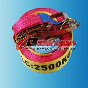 LC 2500kg Ratchet Tie Down Straps with J hook and Keeper