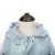 Import Light Blue Lovely Baby Girls Hooded Jacket Coat Flowers Decorate Windbreaker from China