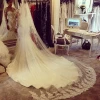 long lace bridal wedding veil
