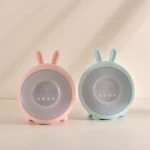 Lovely Rabbit Silicone Bedside Sunrise Wake Up Light LED Table Digital Alarm Clock For Kids