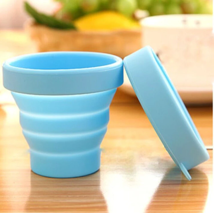 Low MOQ Wholesale Silicone Rubber Travel Camping Folding Coffee Drinking Cup Collapsible Menstrual Cup