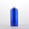 Low price 100ml blue cosmetic glass bottle with white plastic cap