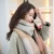 Import Luxury Brand Women Winter Scarf Warmer Shawl Ladies Plaid Blanket Knit Wrap Cashmere Poncho Capes Female Echarpe from China
