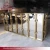 Import Luxury Glass top modern bar furniture stainless steel gold reception desk from China