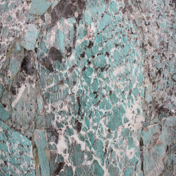 luxury Imported granite brazil stone granite of sea ice blue Amazonita product wall cladding price and wash basin countertop