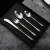 Import Luxury Wholesale Stainless Streel 4 pcs Silver Cutlery Sets Titanium Colorful Bulk Gold Plated Flatware Silverware from China