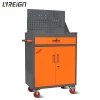 LYREIGN CNC metal processing tool cabinet single drawer storage cabinet orange wheeled worktable movable Metal garage storage