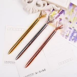 Made in china stationery publicity gift metal twist ballpoint pen rhinestone stylus pen with logo printing