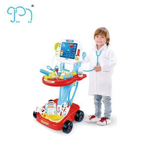 Manufacture doctor kit for kids doctor pretend play trolley set for sale