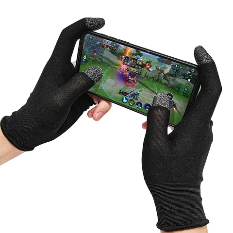 MEMO Silver Fiber Gaming Hand Gloves Thumb Gloves for Gaming Finger Gloves for Gaming