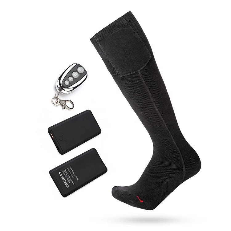 Men Women Winter Cotton Usb Rechargeable Heated Foot Warmer Socks For Ski Hunting Fishing Riding