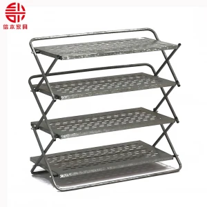 Metal folding storage rack manufacturers wholesale cheap custom 4-layer storage rack