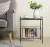 Import Metal frame wood top bedside end table with magazine storage rack from China