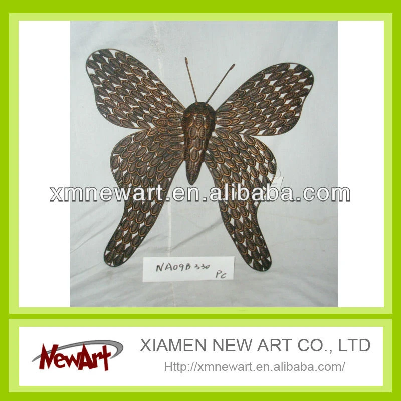 Metal wall decoration butterfly design