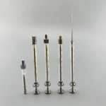 micro injector 0.5ml Ruhr locking head micro injection needle 0.5ml PTFE piston valve switch 1 / 4-28 teeth glass sampler