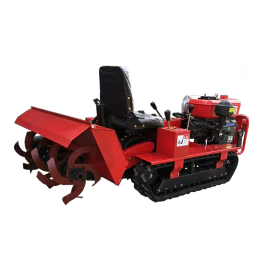 Mini Tractor 28HP Crawler Cultivator  For Lawn Mover And Rotrary Tillage